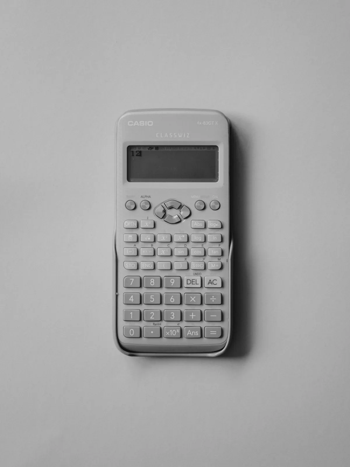 A white Casio calculator